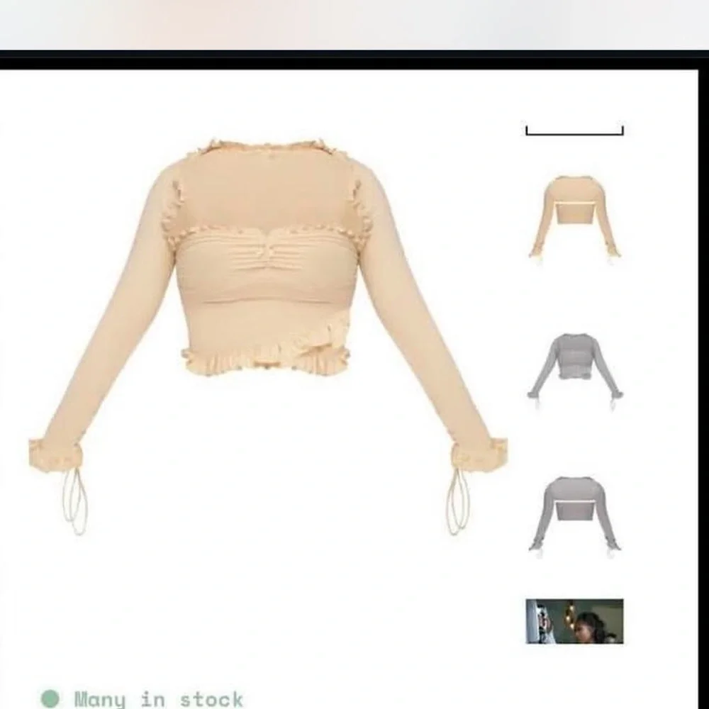 Chic Cream Ruffle Two-Piece Set - Picture 3 of 3